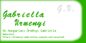 gabriella urmenyi business card